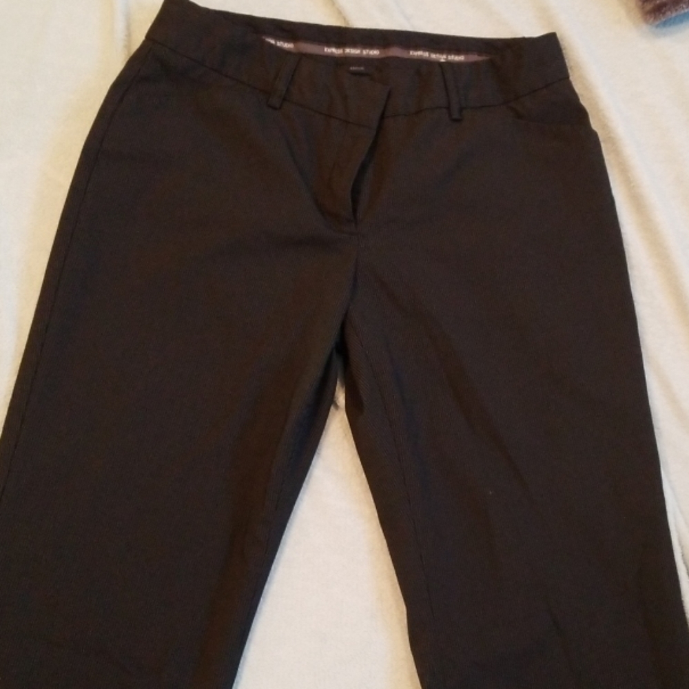 Black pin stripe pants